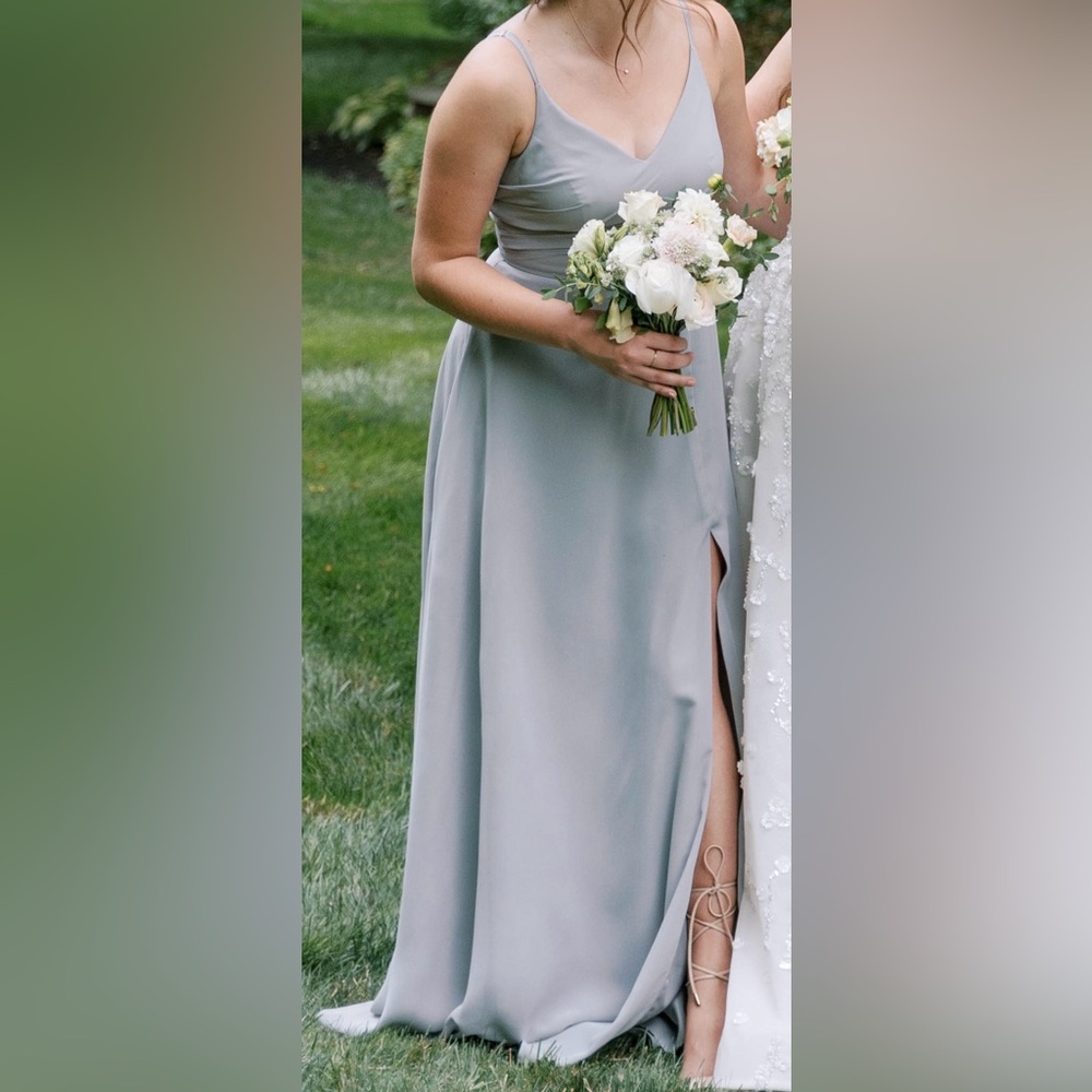 JJs House Silver Bridesmaid Dress